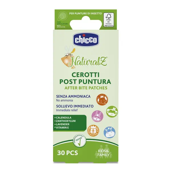 Plasturi dupa ciupituri insecte Chicco NaturalZ, 30buc, 3ani+