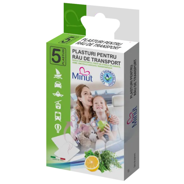 Plasturi pentru rau de transport X 5 buc, Minut