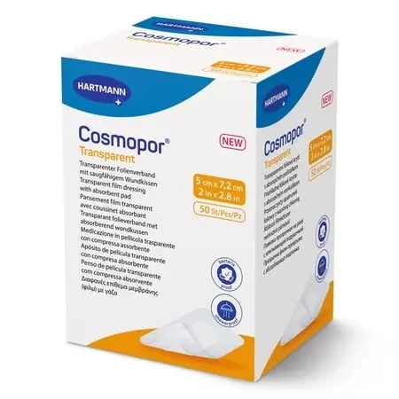 PLASTURI TRANSPARENTI 5X7.2CM COSMOPOR X50BUC