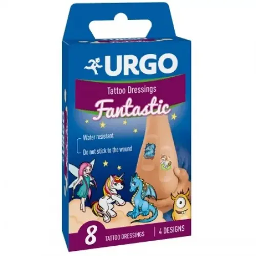 Plasturi Urgo Fantastic Tattoo, 8 bucati Zephyr Labs