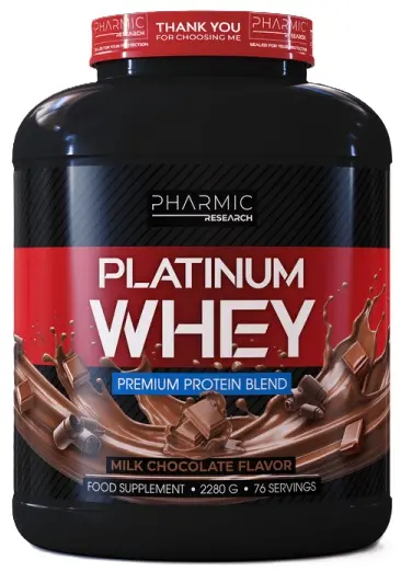 Platinum Whey, ciocolată, 2280 g, Pharmic Research