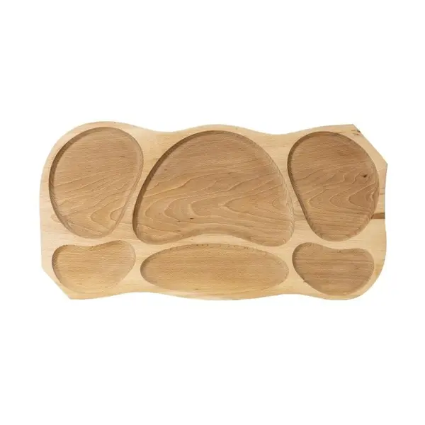 Platou cu 6 Compartimente, Lemn, 68 x 34 x 2.5 cm