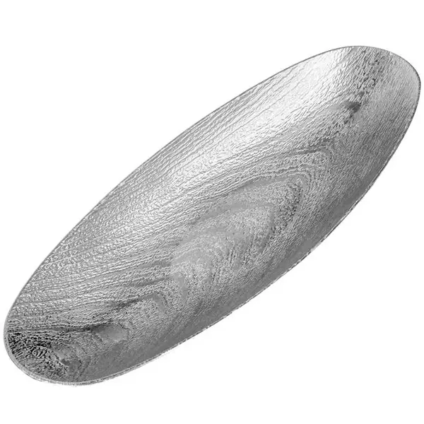 Platou decorativ forma de gondola,argintiu,plastic,40x15x5 cm
