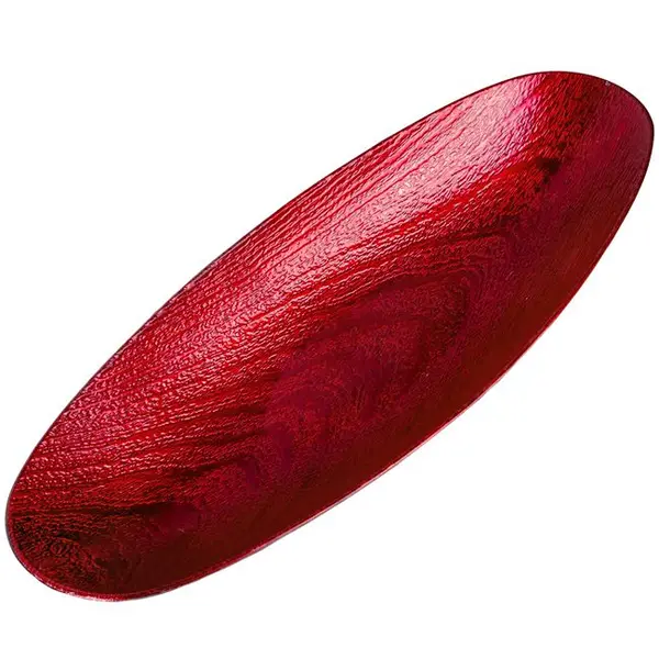 Platou decorativ forma de gondola,rosu,plastic,40x15x5 cm