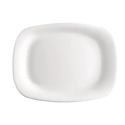 Platou dreptunghiular pentru servire,opal,alb,18x21 cm, 6 bucati set