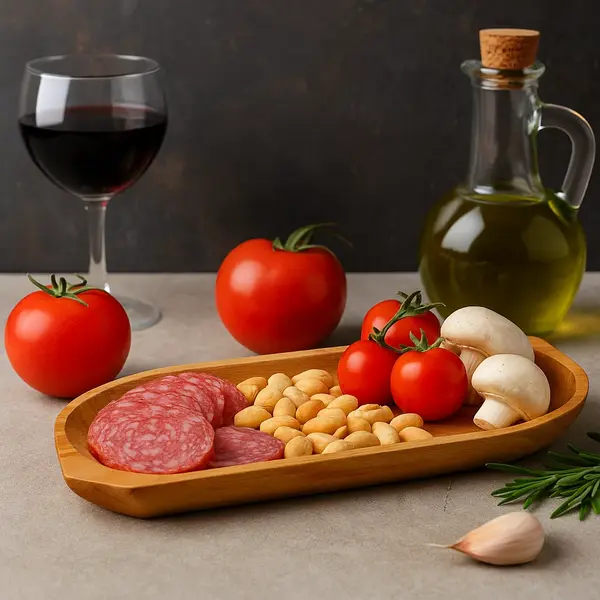 Platou pentru servire din lemn de fag 43 22,5 cm, 1 compartiment - Aperitive, branzeturi si fructe