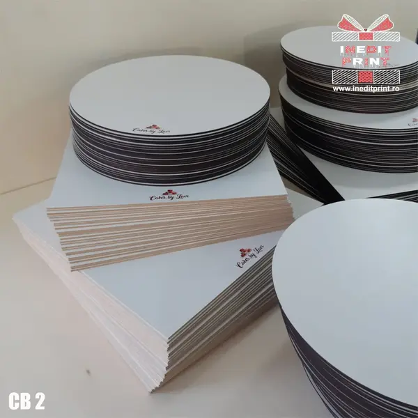 Platou Personalizat Alb CB1 4 mm, Infoliat Mat, 30 CM