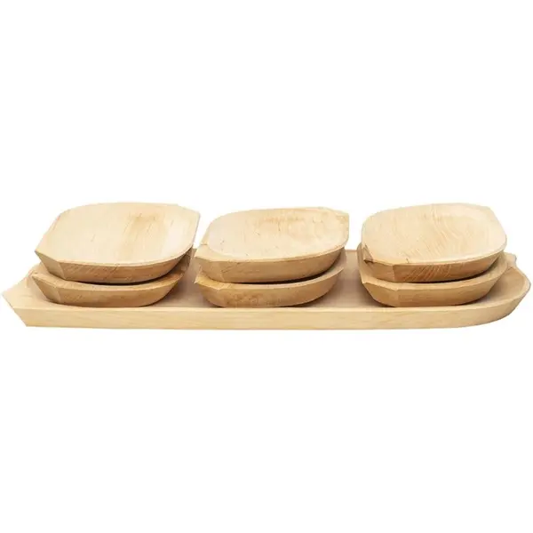 Platouri pentru Servire, Lemn de Arin, 50 x 20 x 2.5 cm, 7 Bucati