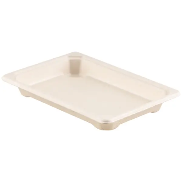Platouri Trestie Biodegradabile, Compostabile, natur 24x15 cm 125 buc