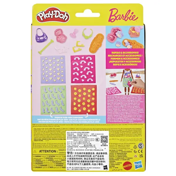 PLAY DOH BARBIE SET PLASTELINA CREATII VESTIMENTARE FLORALE