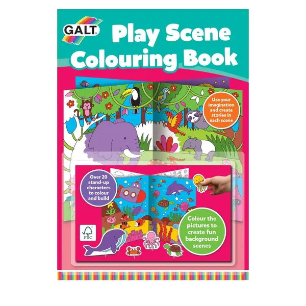 Play scene colouring book