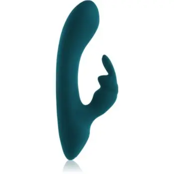 Playboy Toys Pleasure Lil Rabbit Green vibrator cu stimularea clitorisului