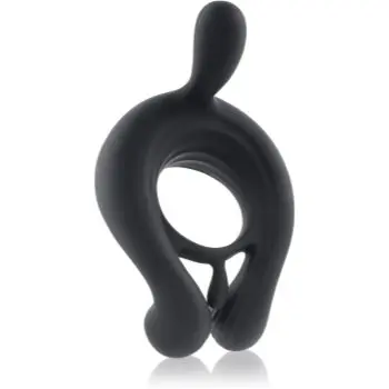 Playboy Toys Pleasure Triple Play Black inel pentru penis vibrator