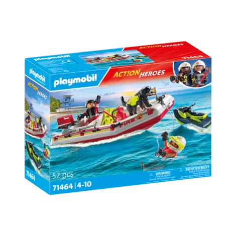 Playmobil-BARCA DE SALVARE CU SCUTER ACVATIC