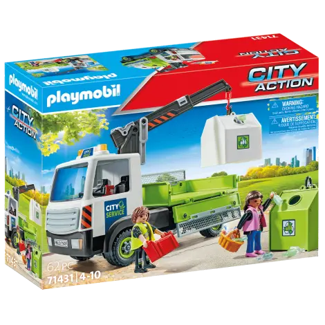 Playmobil - Camion De Reciclare Sticla Cu Container