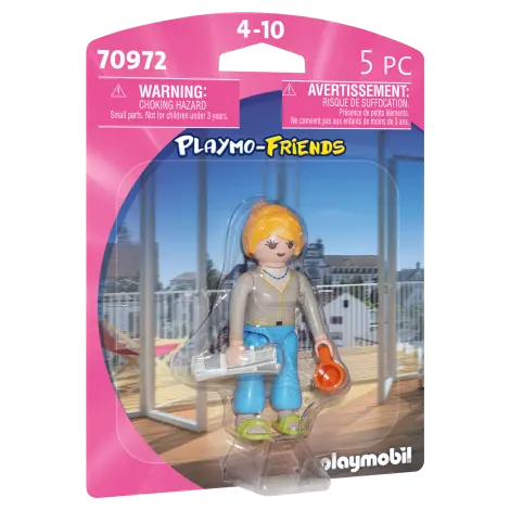 PLAYMOBIL - FIGURINA FEMEIE CU ZIAR SI CAFEA