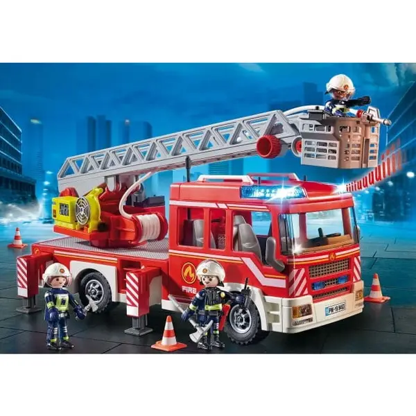 PLAYMOBIL Playmobil City Action 9463, Masina de pompieri cu scara, Multicolor