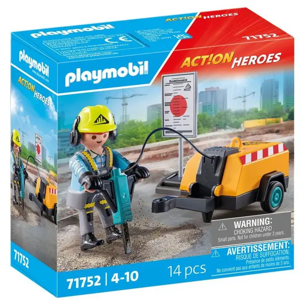 Playmobil PM71752 Muncitor cu ciocan demolator