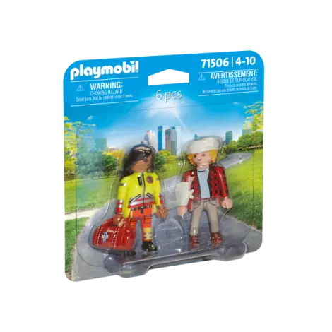 Playmobil-SET 2 FIGURINE PARAMEDIC CU PACIENT