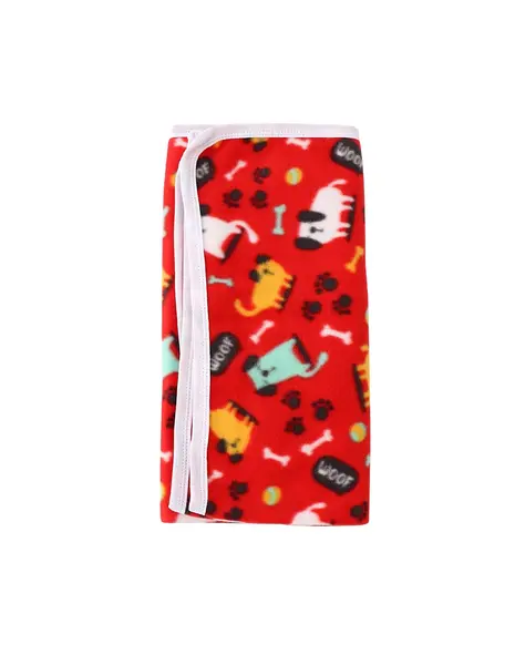 Pled polar cu Woof Catel, rosu