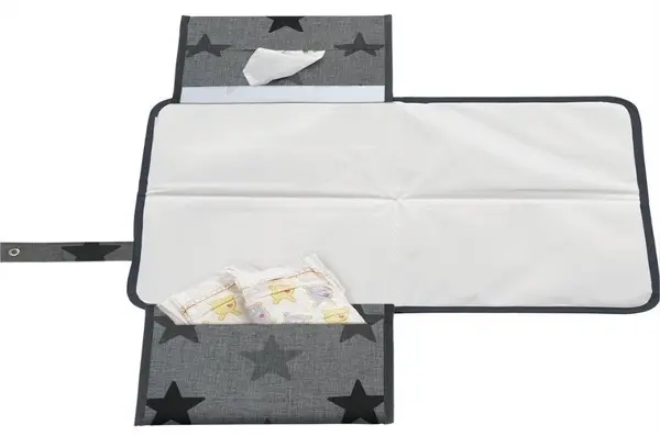Pliabila salteluță de înfășat 3 în 1 Dooky - Grey Stars