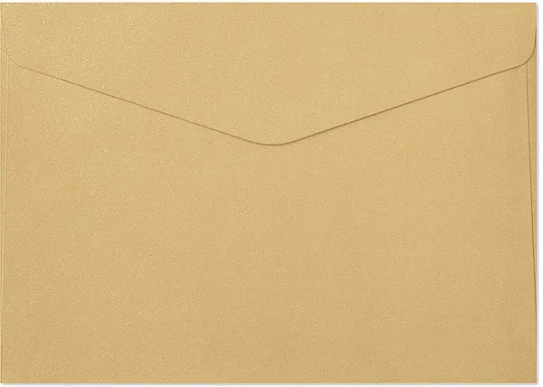 Plic poștal Galeria Papieru - C5, auriu perlat, 10 bucăți