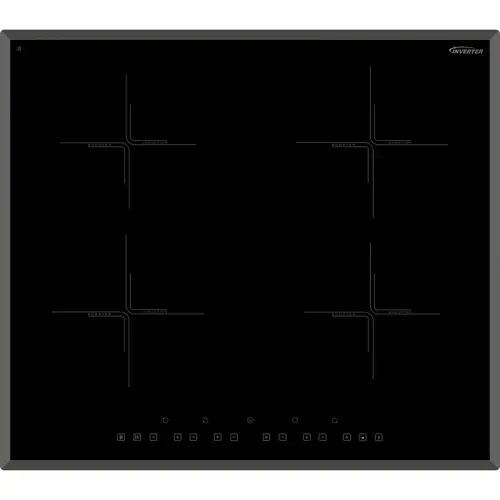 Plita cu inductie Arielli ACH-720IND, Putere 7.4 kW, 4 zone de caldura, Control touch, Timer, Indicator caldura reziduala, 60 cm (Negru)