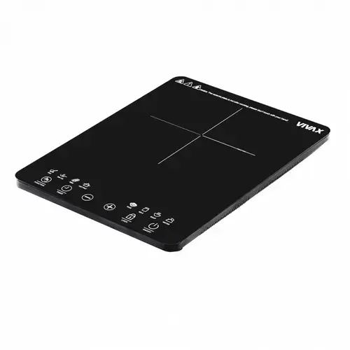 Plita cu Inductie Portabila 4 Zone de Gatit 60 cm Negru Mat Touch Control, Oprire Automata, 2.0 kW (Negru)