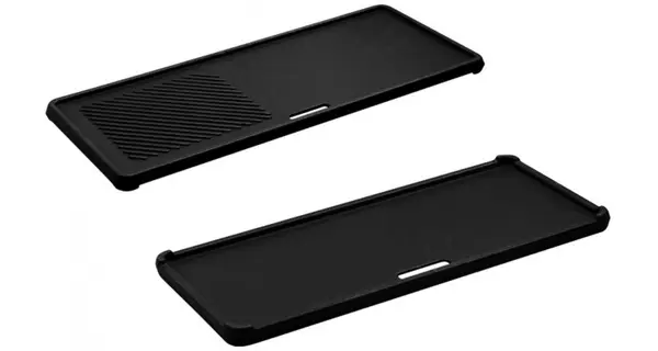 Plita din fonta cu 2 fete neteda si grill 42 x 20 x 1,5 cm pentru gratar Chicago 3 Enders 7899
