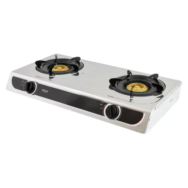 Plita dubla BOHM, 4.6kW, 2 arzatoare, Diametru arzator 90mm, GPL, Aprindere electrica, Chrome