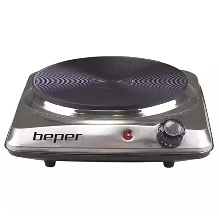 Plita electrica BEPER BP90820, 1500 W, 5 trepte temperatura, Diametru de 18.5cm (Argintiu)