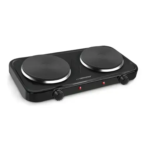 Plita electrica Esperanza EKH010K, Protectie supraincalzire, 2000 W, Negru