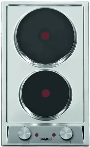 Plita electrica Samus PSE-32SX, 2 arzatoare (Inox)