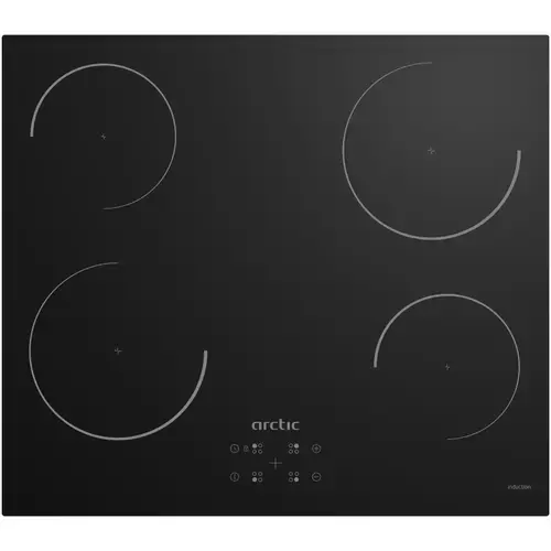 Plita incorporabila Arctic ARSI6440MTB, Inductie, 4 zone de gatit, Touch control, Negru