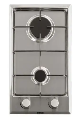 Plita incorporabila Beko HDCG 32220 SX, Gaz, 2 Arzatoare (Argintiu)