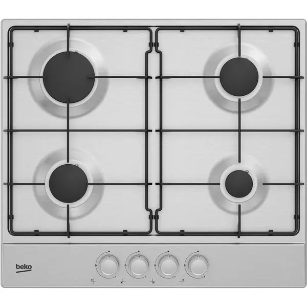 Plita incorporabila Beko HIAG64223SX, Gaz, 4 arzatoare, Inox
