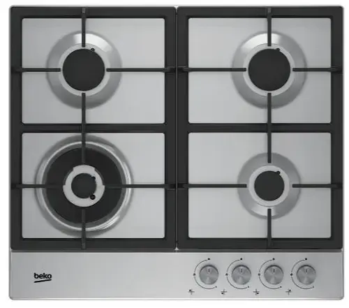 Plita incorporabila Beko HIAW64225SX, Gaz, 4 arzatoare (Inox)
