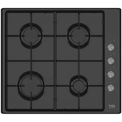 Plita incorporabila Beko HIBG64120SB, Gaz, 4 zone, 7900 W (Negru)