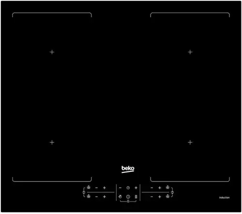 Plita incorporabila Beko HII64201F2HT, Inductie, OverHeat Safety System, 4 zone de gatit, Sticla (Negru)