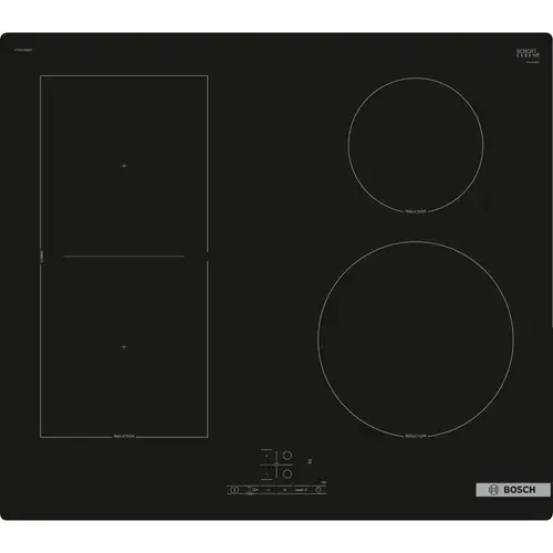 Plita incorporabila BOSCH PVS61RBB5E, Inductie, PowerBoost, 6.9 kW, CombiZone, TouchSelect, 60 cm (Negru)