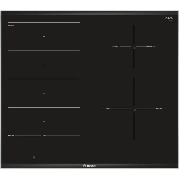 Plita incorporabila Bosch PXE675DC1E, Inductie, 4 zone de gatit