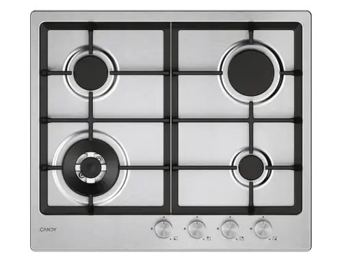 Plita incorporabila CANDY CHG6BF4WTX, Gaz, 4 arzatoare, Wok, Aprindere electrica, 60cm (Inox)