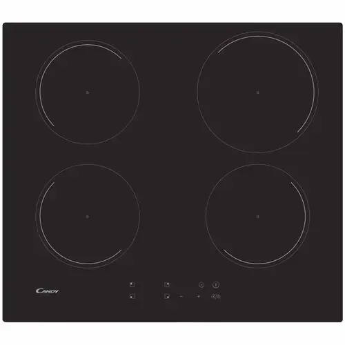 Plita incorporabila Candy CI642C, Inductie, 4 zone de gatit, Rouch control, Booster, 60 cm (Negru)