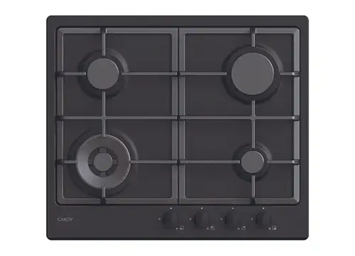 Plita incorporabila CANDY Idea CHG6BFB4WB, Gaz, 4 arzatoare, 7200 W, Grilaje din fonta (Negru)