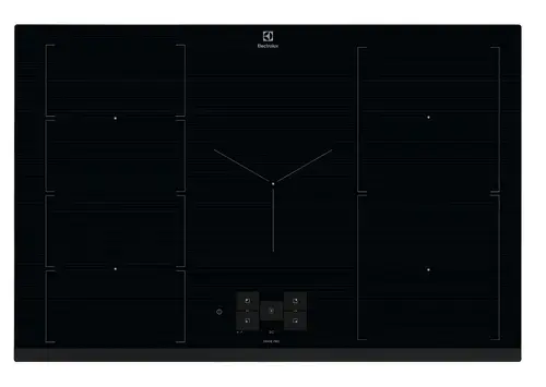 Plita incorporabila Electrolux EIS8959, Inductie, SensePro, Ecran TFT, Wi-Fi, Conectivitate hota, Functie punte, 80 cm (Negru)