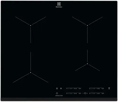 Plita incorporabila Electrolux EIT61443B, Inductie, 4 zone de gatit, Touch control, 60 cm (Negru)