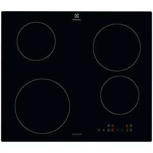 Plita incorporabila Electrolux LIB60424CK, Inductie, 4 zone de gatit, Control Touch, Booster, Blocare de siguranta pentru copii, 60 cm (Negru)