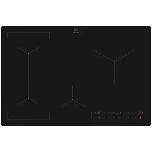 Plita incorporabila Electrolux SaphirMatt® SE 600 EIV83443CT, Inductie, 4 zone de gatit, Timer electronic, Conectivitate hota, Booster, Rezistenta sporita la zgarieturi, 80 cm (Negru)