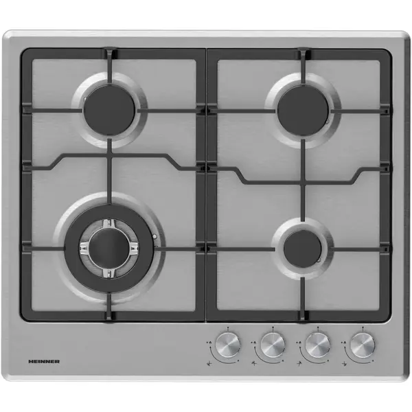 Plita incorporabila Heinner HBH-M495IWFIX, 4 arzatoare, Aprindere electrica, Culoare Inox