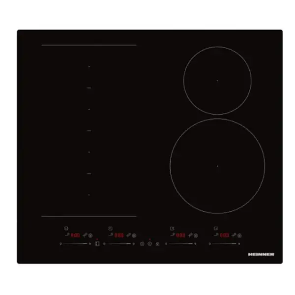 Plita incorporabila Heinner HBHI-M4ZB1FXSMTC, Inductie, Power Boost, 4 zone gatit, Slim, Control Touch-Glisare, Functie Bridge
